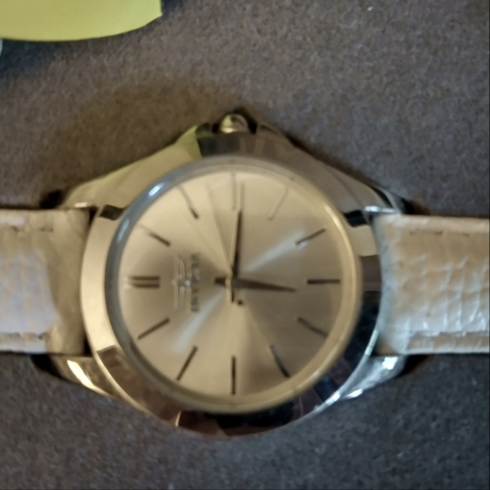 Invicta women's watch with leather band. As is.